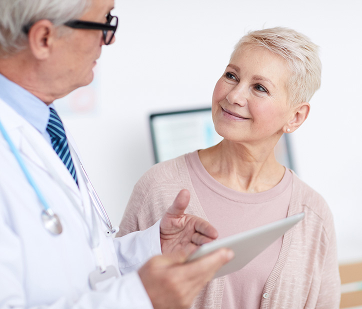 female patient and doctor