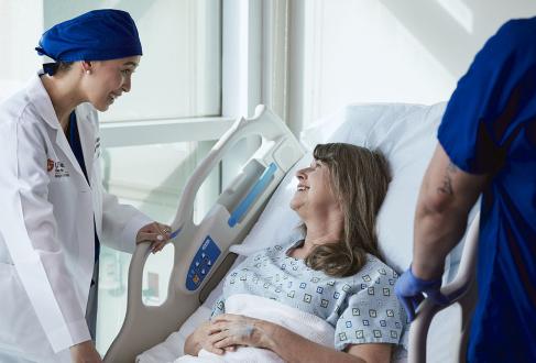 Dr. Calvo and patient